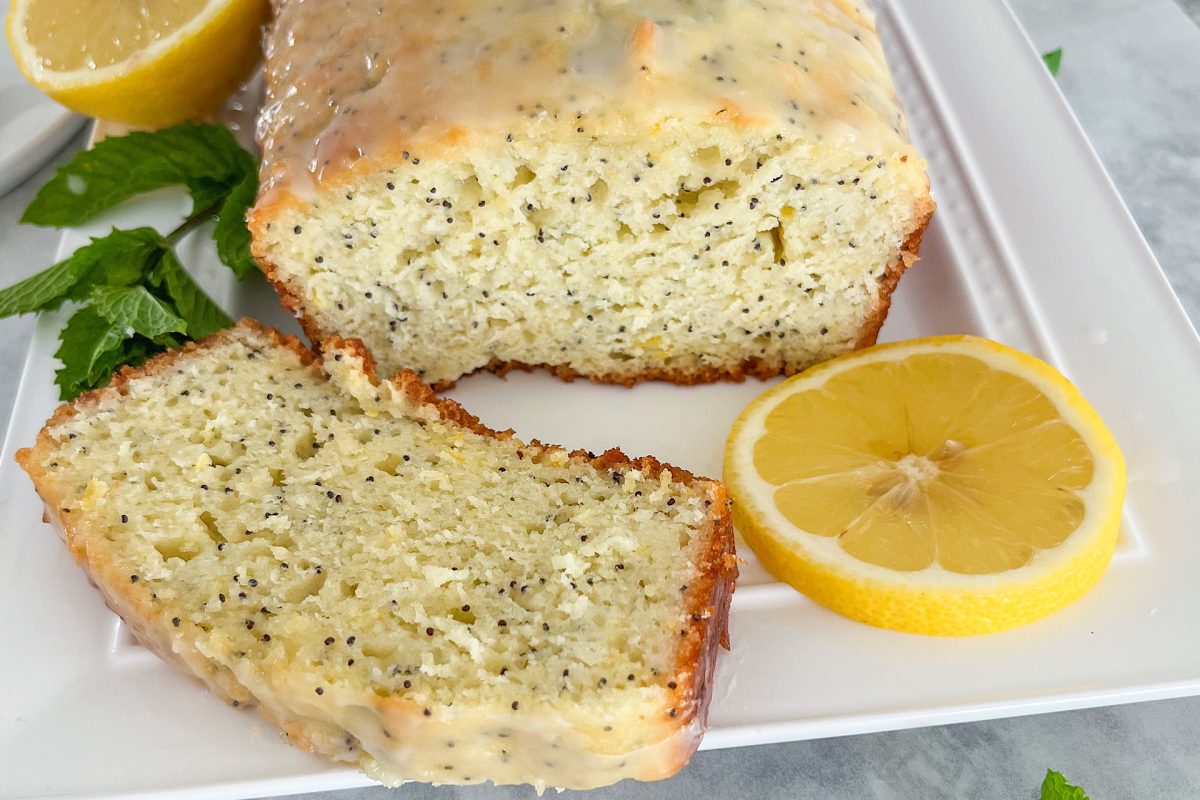 Sliced Lemon Poppy Seed Cake